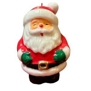 Vintage Santa Candle 6in tall